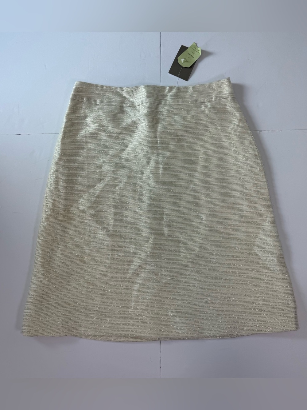 Paper Crown Cream A-Line Sparkle Skirt